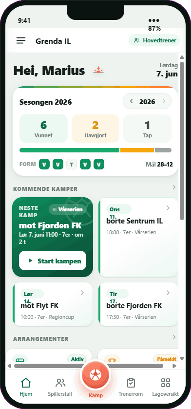 Avspark hjem-skjerm